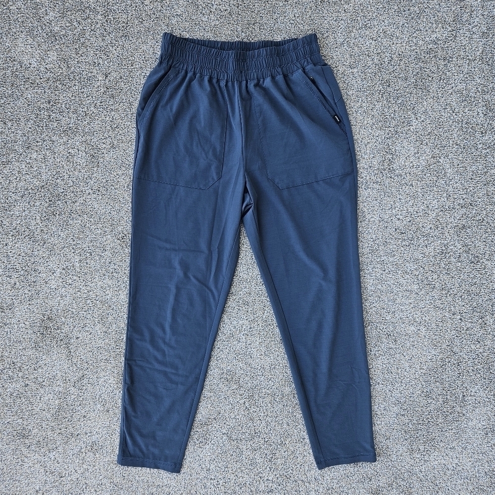 Prana Track Pants Athletic Lightweight Running Pant Dusty Blue Womens Size Small